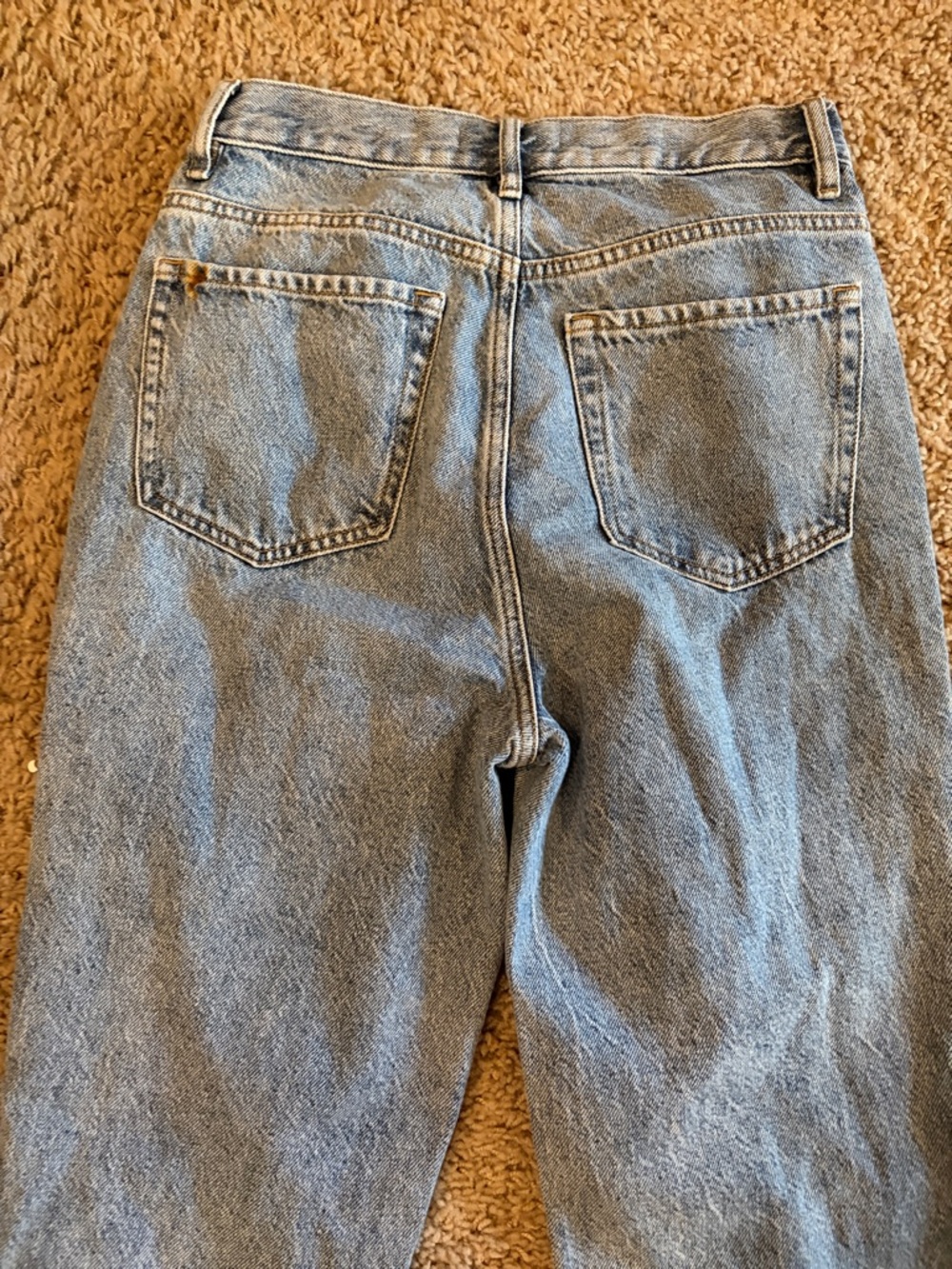 PacSun Light Blue Ultra High-Rise Slim Denim Jeans Acid Wash Lower Legs Size 27 - Picture 8 of 9